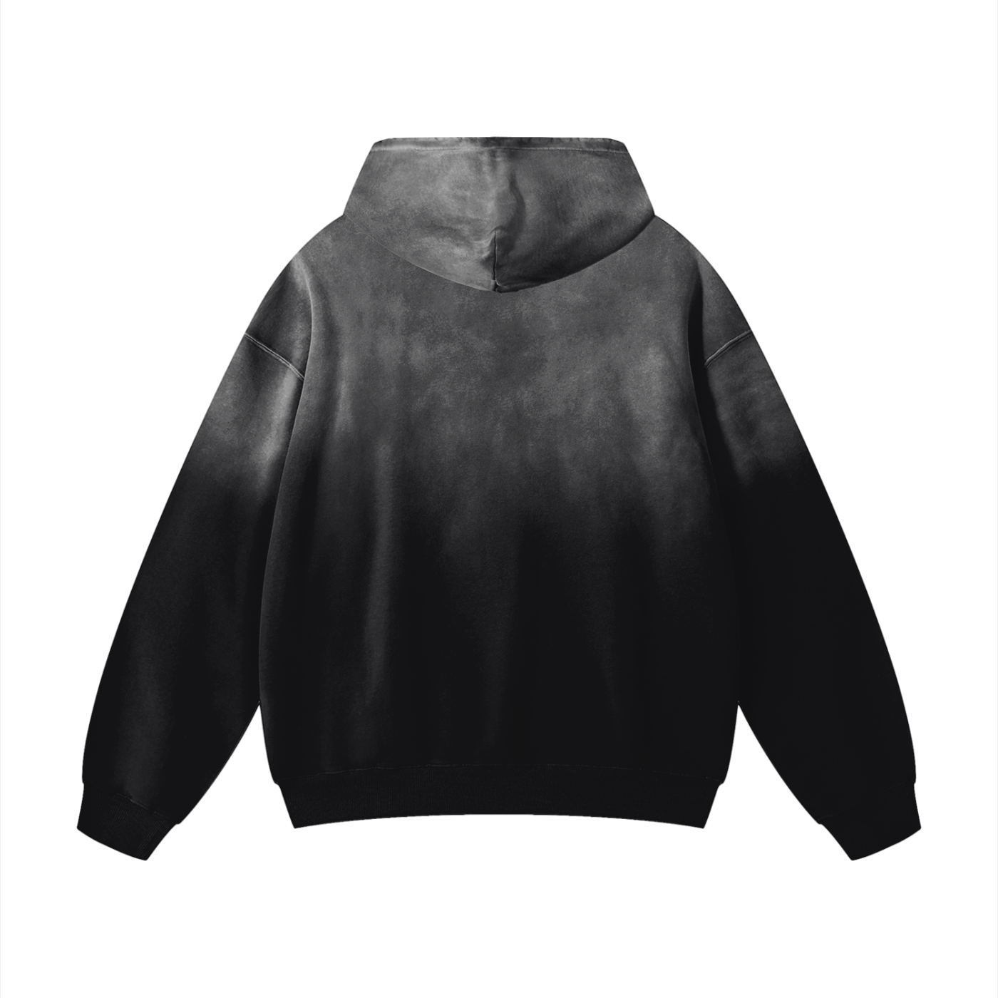 Str8Fire Original "Str8Fire" Curved Print Black Sunfade Oversized Hoodie