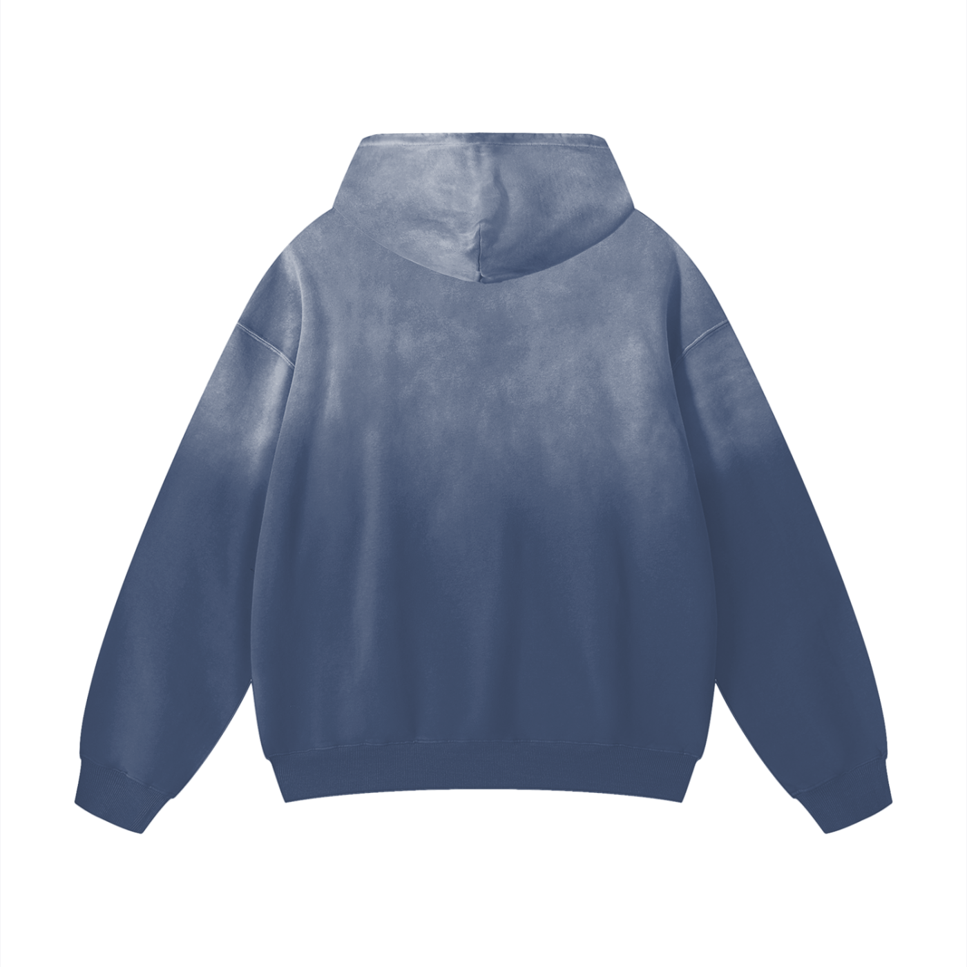 Str8Fire Original "Str8Fire" Curved Print Midnight Blue Sunfade Oversized Hoodie