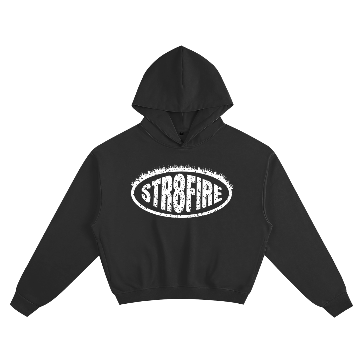 Str8Fire Original Flamed Oval Black Box Hoodie