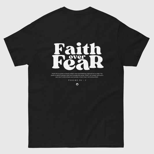 "Faith over Fear" Religious Mens Graphic Tee