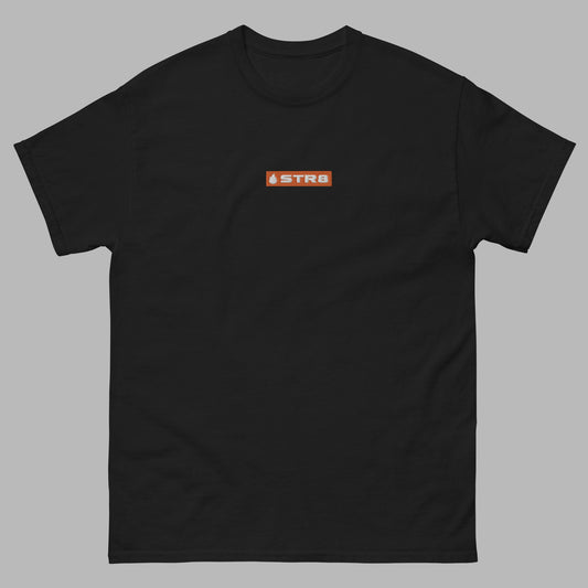 Str8Fire Original Mens Embroidered Orange Box tee