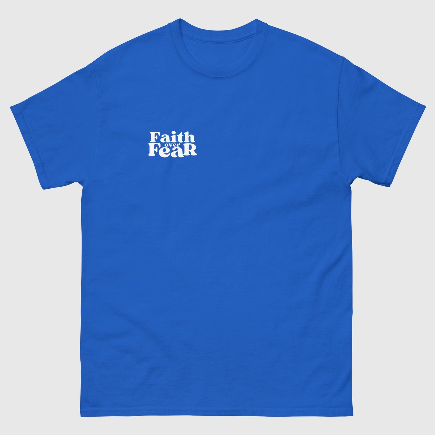 "Faith over Fear" Religious Mens Graphic Tee