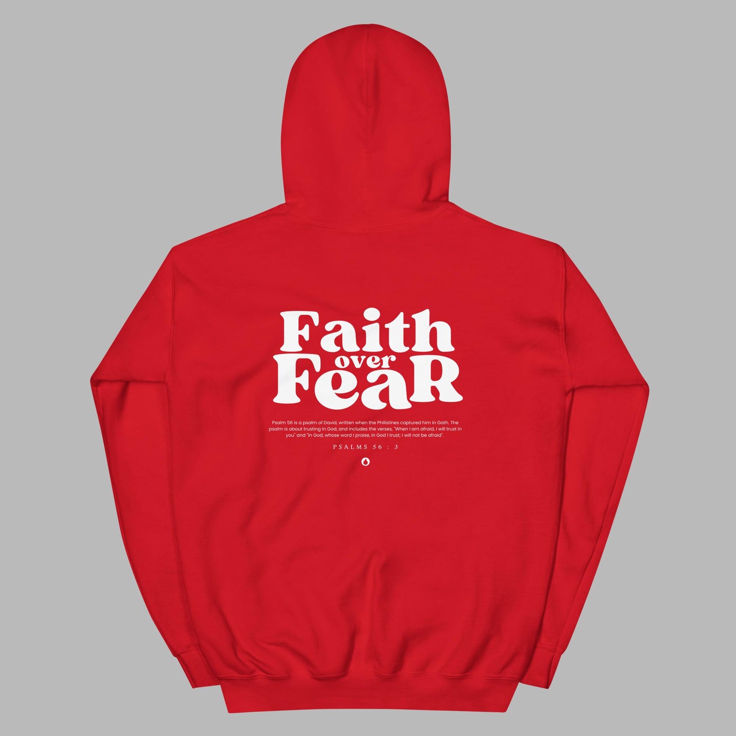 "Faith over Fear" Religious Mens Graphic Hoodie